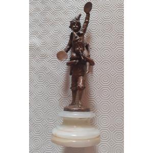 I Saltimbanchi Musicisti, gruppo in bronzo di V. Seifert, Austria XX secolo
