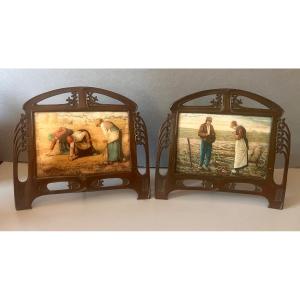 Pair Of Art Nouveau Photo Frames - Jugendstil - 1900