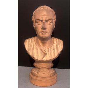 Maurice Journès 1831-1905 - Bust Of Cicero - Terracotta Signed And Dated 1883