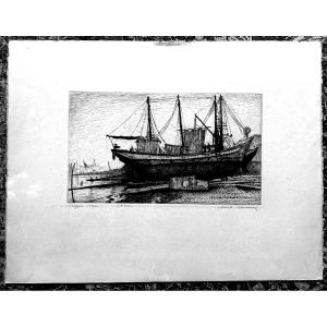 Aurèle Barraud 1903-1969 Large Etching
