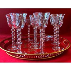 Saint Louis Bubble Crystal Wine Glasses
