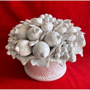 Fruit Basket In Malicorne Earthenware