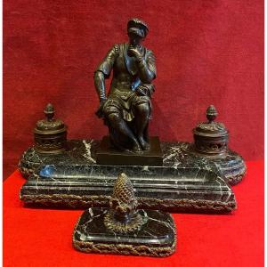 Bronze Inkwell By Lorenzo De Medici