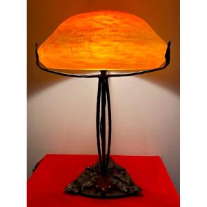 Glass Paste Lamp Signed Daum Nancy