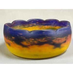 Muller Freres Luneville Pocket Cup In Glass Paste Signed