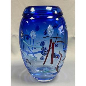 Murano Vase With Inclusions Like Sea Beasts