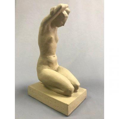Gres De Rambervillers, (ceramic) Naked Woman By Henri Guingot (rare)