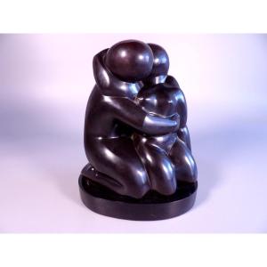 Bronze "entwined Couple" By Ferdinand Parpan