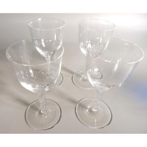 Set Of 4 Bohemian Crystal Wine Glasses - Maison Moser