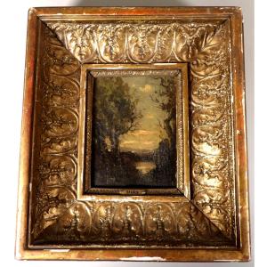 Oil On Wood - Landscape By Narcisse Virgilio Diaz De La Peña (1807-1876)