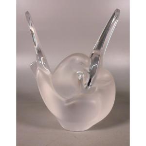 Crystal Pique Fleurs Aux Colombes Vase - 