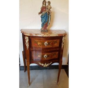 Small Commode Between Two Curved Style Louis XV 19th