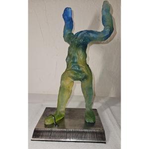 Glass Paste Sculpture Daum (attributed) - Unique Piece - 20th Century -