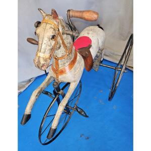 Children's Tricycle Horse With Cranks - Late 19th Century - Antique Toy -