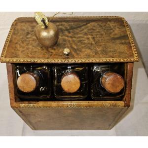 Tantalus-style Fake Book-shaped Beverage Cooler Case - Early 20th Century