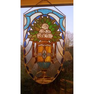 Stained Glass Banner, Art Nouveau Period