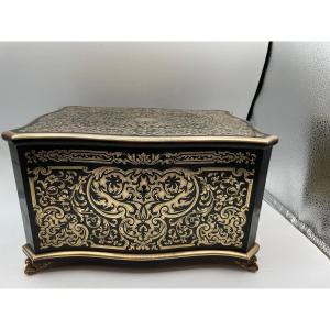 Grand Coffret à Bijoux  XIX° Marqueterie- Style Boulle De Chez Jensen Rue Favart à Paris