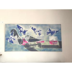 Josef Fischnaller Austrian Painter (1927-2006) - 185 X 90