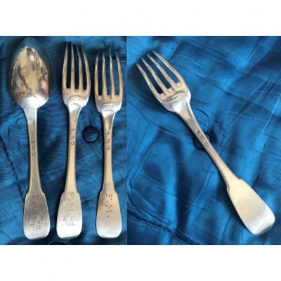 Set 4 Pieces Silver Paris- 2ie Coq 1st Title