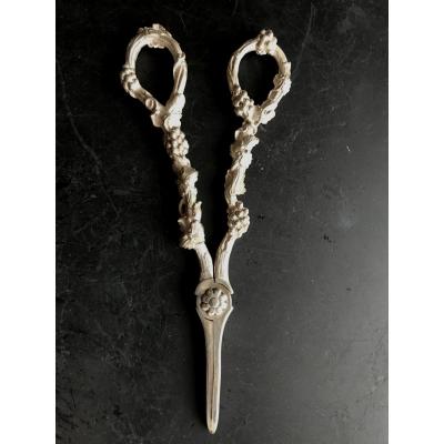 Great Pair Of Scissors Grapes Silver English-lion Passing