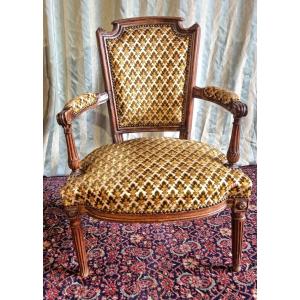 Cabriolet In Natural Wood, Louis XVI Period, 18th. 
