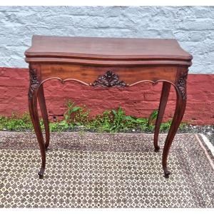 Louis XV Style Mahogany Games Table, 19th Century