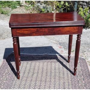 Mahogany Games Table, Louis Philippe Period, 19th Century