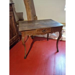 Louis XV Carved Molded Oak Center Table, 18th Century. 