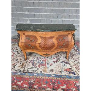 Louis XV Style Marquetry Chest Of Drawers, Circa 1900