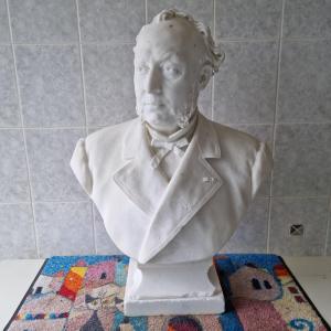 White Marble Bust Of Léon Mignon, Representing Alfred Chauchard