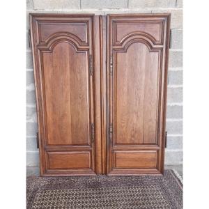 Pair Of Oak Doors, Louis XIV, 18th Century 