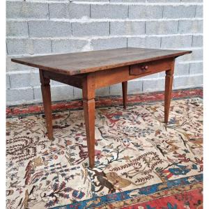Oak Center Table, Louis XVI Period, 18th Century. 