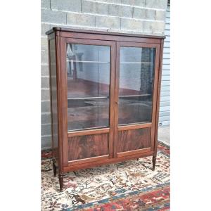Louis XVI Style Mahogany Display Bookcase, 20th Century 