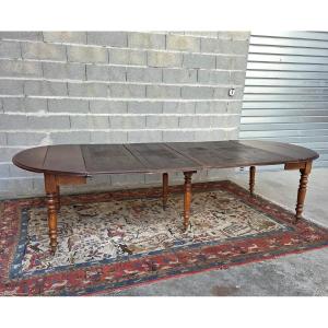 Six-legged Table, In Mahogany, 19th-century Restoration 