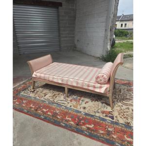 Meridienne In Rechambered Wood, Louis XVI, 19thᵉ Century