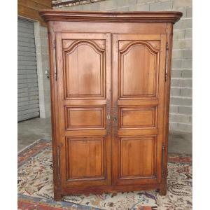 Solid Cherrywood Louis XIV Armoire, 18th Century