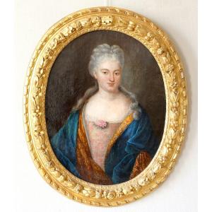 Early 18th Century French School, Large Portrait Of An Aristocrat - Louis XIV Period Circa 1700