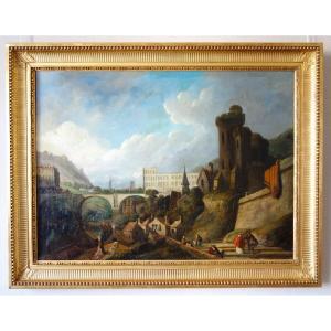 19th Century French School, Large Painting Signed Joseph (paul Martin) - 91cm X 124cm