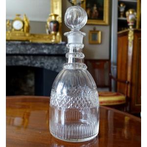 Le Creusot - Cut Crystal Cognac Whiskey Decanter, Circa 1830