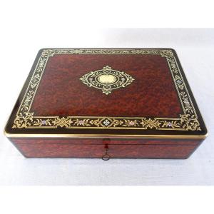 Napoleon III Period Marquetry Music Box With Tokens