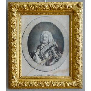 Engraved Portrait Of Stanislas Leszczyński, King Of Poland And Duke Of Lorraine - Giltwood Frame