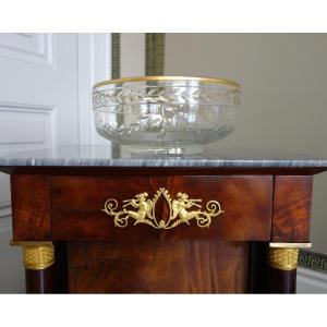 Baccarat - Cut And Gilded Crystal Salad Bowl