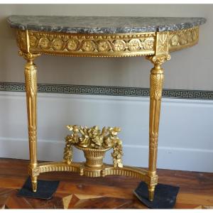 Louis XVI Gilt Wood Console, France, 18th Century - Circa 1780