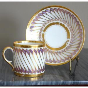 Dagoty : Paris Porcelain Empire Coffee Cups - Signed