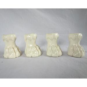 Set Of 4 Claw Feet For A 19th-century Earthenware Stove