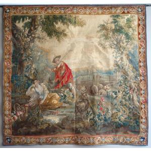 Aubusson Polychrome Wool & Silk Tapestry, France, Mid 18th Century 248x256cm