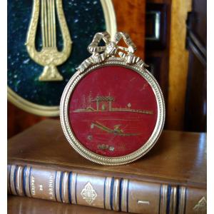 Chinese Miniature To Hang Or Stand - Bronze And Lacquer In The Chinese Style - Ca 1900