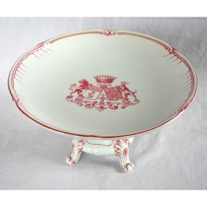 Lunéville - Earthenware Bowl With Double Coat Of Arms, Late 19th Century