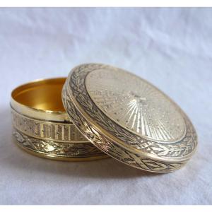 Bonbonnière In Vermeil - Solid Silver Chased And Gilded In Fine Gold