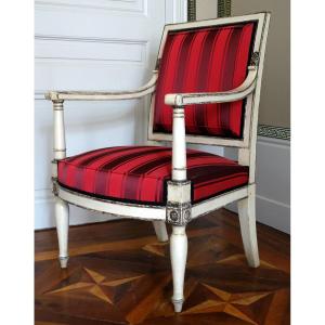 Imperial Empire Armchair For Fontainebleau (iron Mark & Inventory), Attributed To Jacob Desmalter